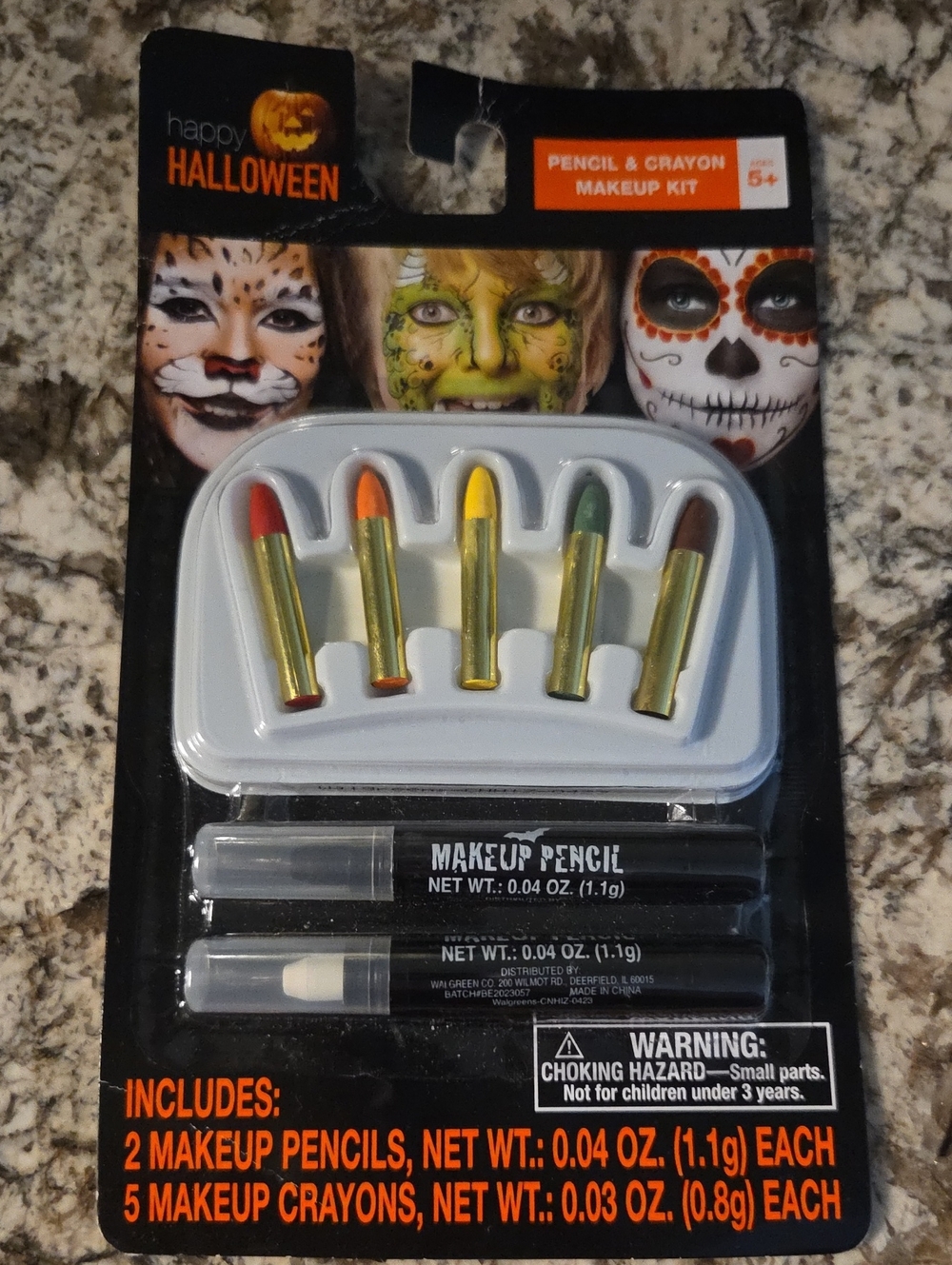 Women Makeup Pencil & Crayon Kit - Orange, Red, Yellow, Green, Brown